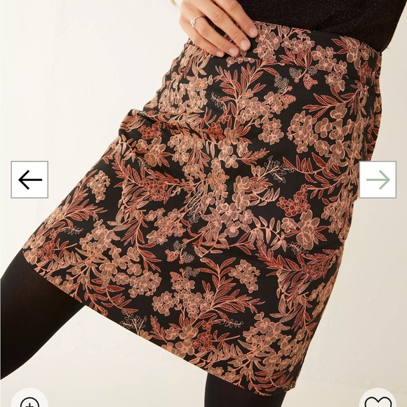 Copper & Black Cally Jaquard Skirt - Picture 2 of 12